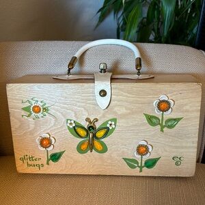 RARE ENID COLLINS Handmade glitter bug’s box purse